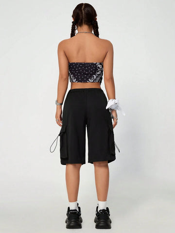 Coolane Drawstring Waist Cargo Style Shorts