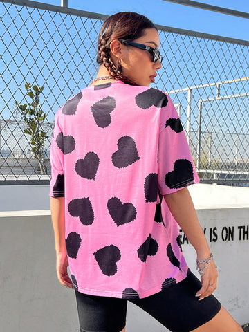 Heart Shaped T-Shirt And Leggings Set