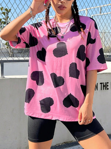Heart Shaped T-Shirt And Leggings Set