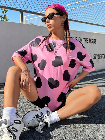 Heart Shaped T-Shirt And Leggings Set