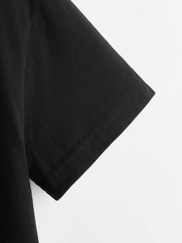 Letter Graphic Drop Shoulder Oversized Tee