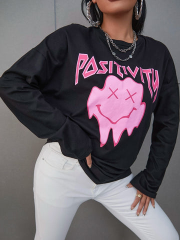 Coolane Letter Graphic Drop Shoulder Tee