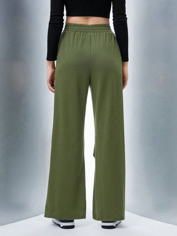 Coolane Letter Graphic Slant Pocket Ruched Sweatpants