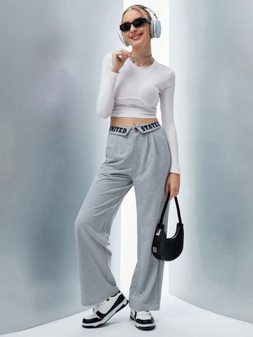 Coolane Letter Tape Waist Sweatpants