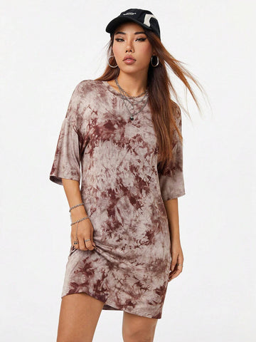 Coolane Loose Tie-Dye Casual Street Style Dress