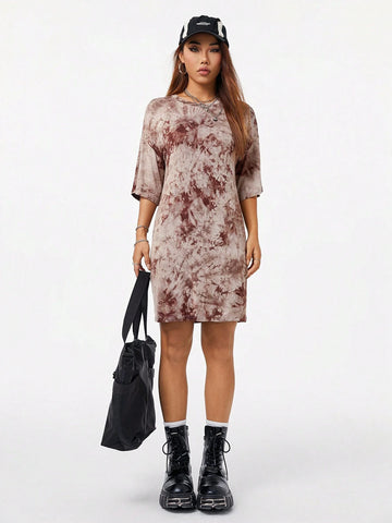 Coolane Loose Tie-Dye Casual Street Style Dress
