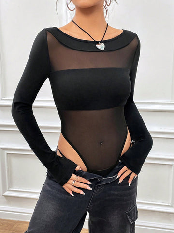 Mesh Splice Bodysuit