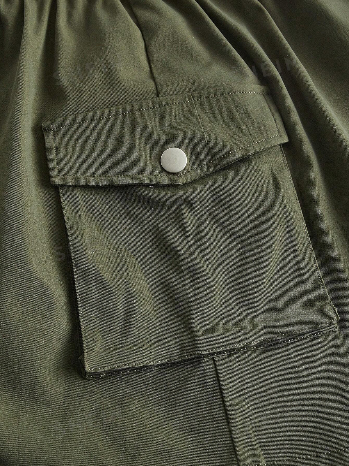 Coolane Paperbag Waist Flap Pocket Side Drawstring Cargo Skirt