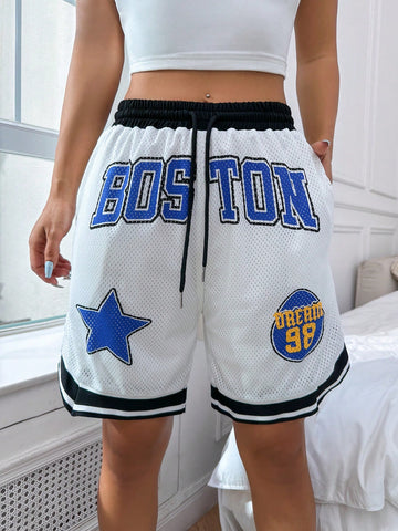 Coolane Personality Athletic Mesh Shorts With Fun Prints