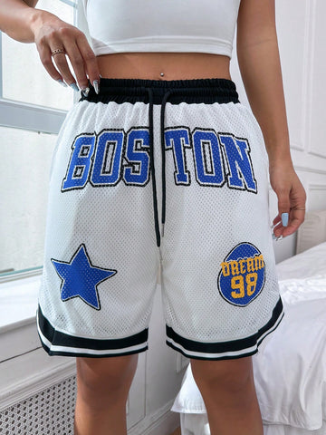 Coolane Personality Athletic Mesh Shorts With Fun Prints