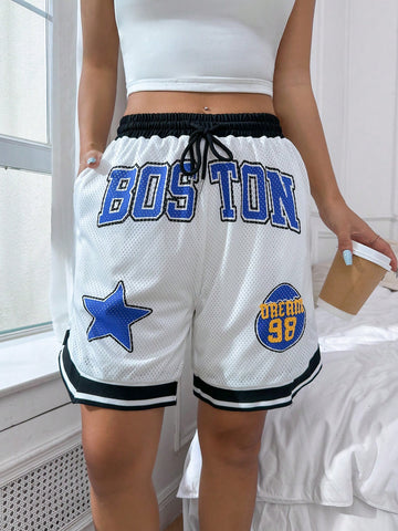 Coolane Personality Athletic Mesh Shorts With Fun Prints