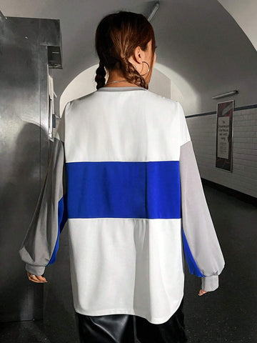 Coolane Slogan Graphic Racing Print Drop Shoulder Oversized Tee