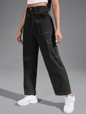 Coolane Solid Flap Pocket Pants