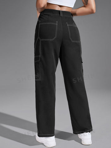 Coolane Solid Flap Pocket Pants
