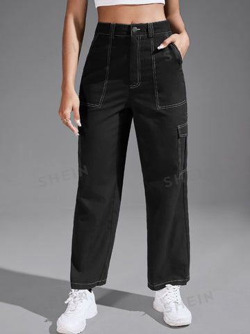 Coolane Solid Flap Pocket Pants