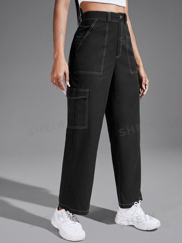 Coolane Solid Flap Pocket Pants