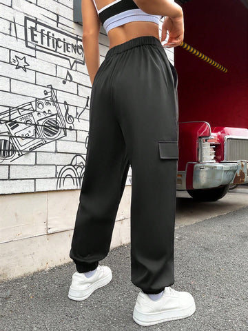 Coolane Solid Flap Pocket Side Cargo Pants