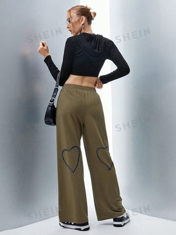 Coolane Solid Slant Pocket Wide Leg Sweatpants
