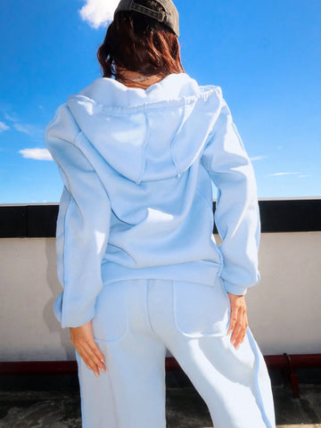 Women'S Patchwork Outerwear And Trousers Set