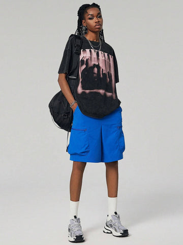 Coolane Women Loose Fit T-Shirt With Faded Rock Celebrity Print