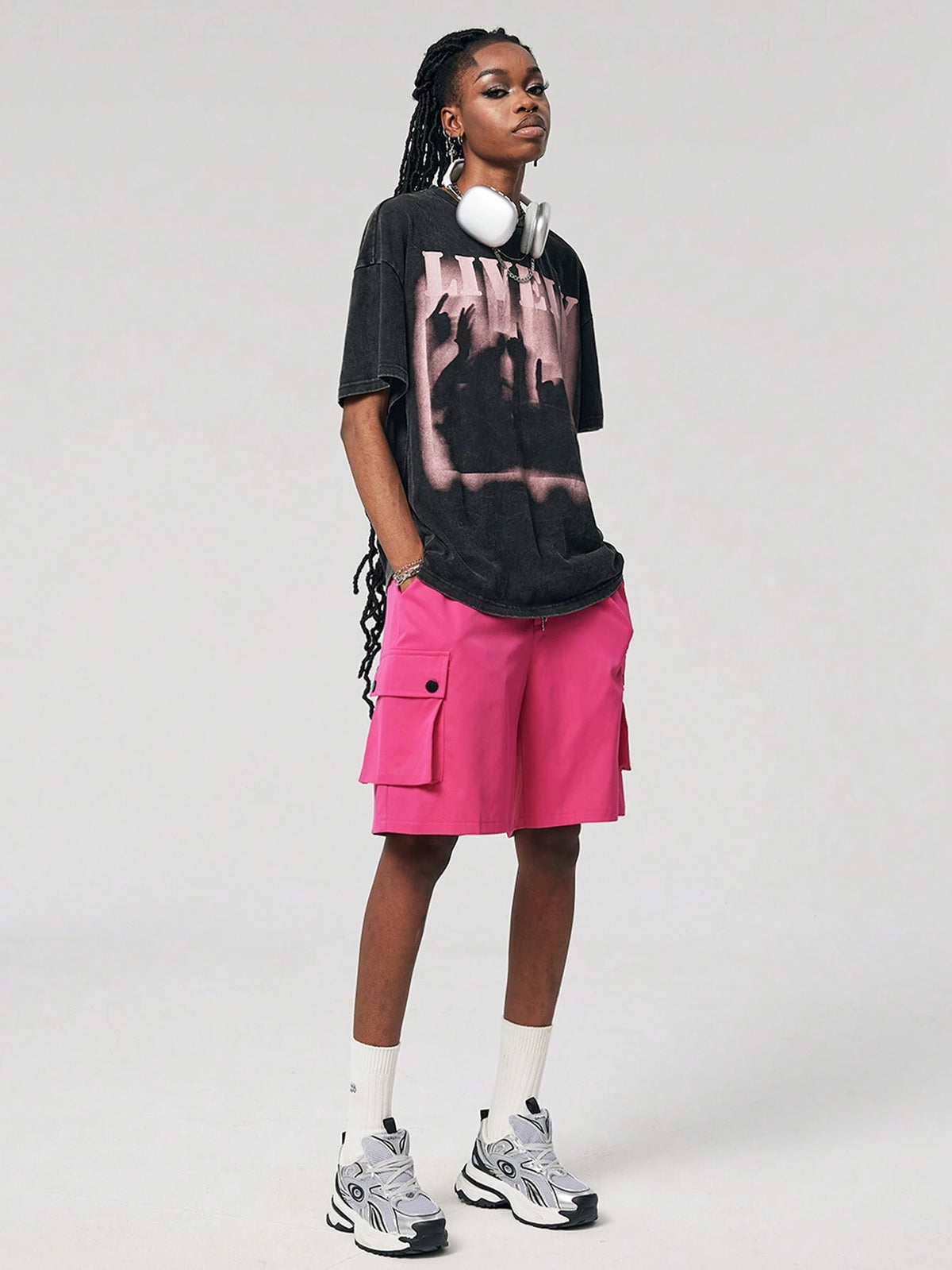 Coolane Women Loose Fit T-Shirt With Faded Rock Celebrity Print