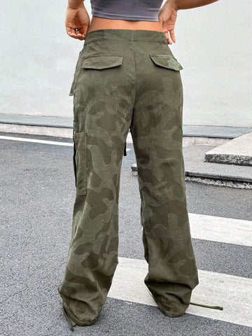 Coolane Women's Camouflage Cargo Pants With Large Pockets