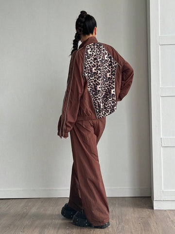 Poéselle 2pcs Women Elegant Beaded & Rhinestone Decor Front Button Blouse And,Two Piece Fall Outfits,Elegant Women Set,Tweed Two Piece Fall Sets,Jacquard Weave Button Up Women Shirt Women Skirt Set,Winter Women Sets,2024AW Winter