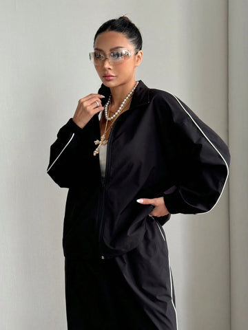 Women's Fall/Winter Cargo Casual Corta Vento Reflective Sport Sets