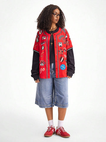 Coolane Women's Fall/Winter Street Pattern Football Shirt