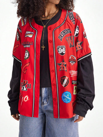 Coolane Women's Fall/Winter Street Pattern Football Shirt