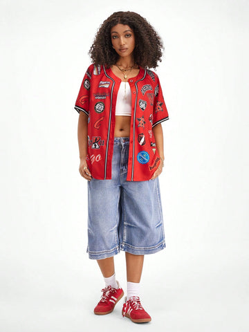 Coolane Women's Fall/Winter Street Pattern Football Shirt