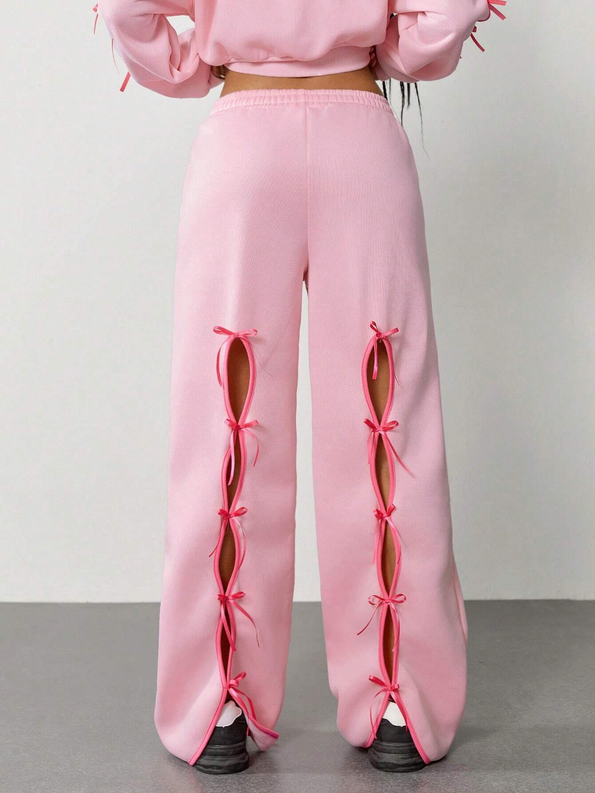 Coolane Women's Fall Y2K Hollow Bow Sweatpants