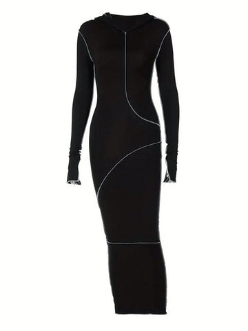 Women's Long Sleeve Hooded Dress