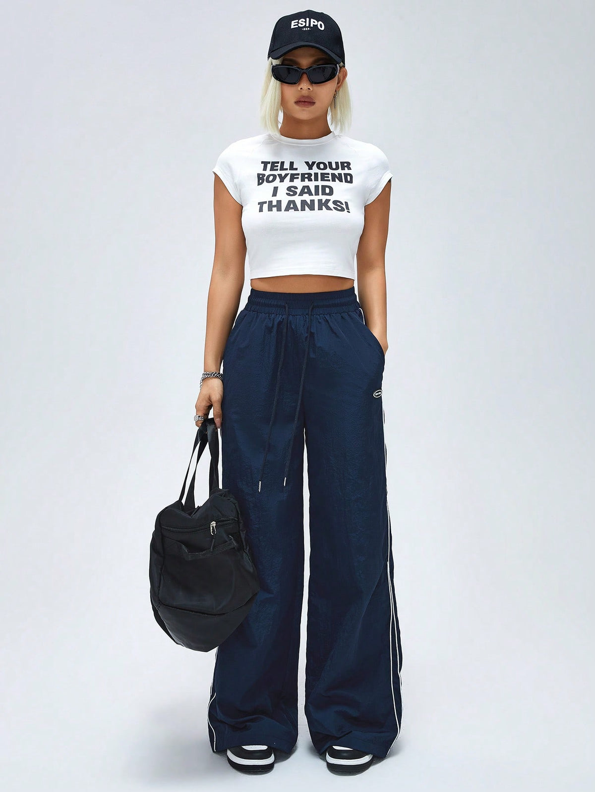 Coolane Women's Patch Striped Printed Trousers.