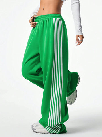 Coolane Women's Side Stripe Drawstring Waist Loose Fit Sweatpants