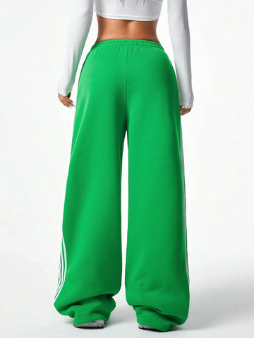 Coolane Women's Side Stripe Drawstring Waist Loose Fit Sweatpants