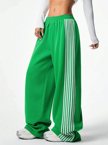Coolane Women's Side Stripe Drawstring Waist Loose Fit Sweatpants