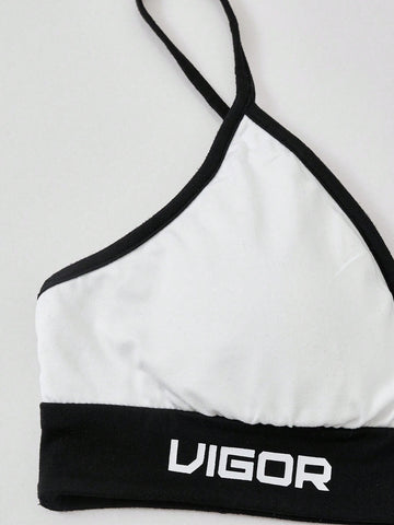 Women's Spring Sportswear Going Out Graphics Sports Bra With Coasters And Parachute Pants Two Piece Outfits