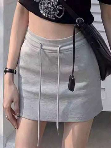 Coolane Women's Summer Casual Slim Fit Mini Knit Skirt