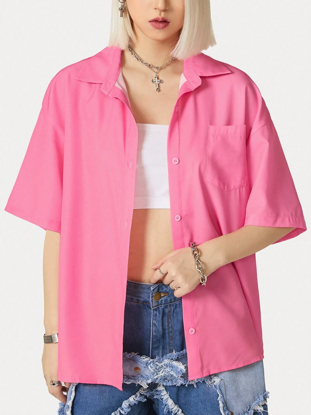 Coolane Women's Summer Streetwear Casual Graphics Slogan Loose Blouses Pink Graduation