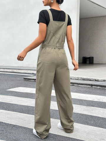 Women's Workwear Overall Jumpsuit With Straps