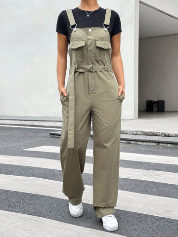 Women's Workwear Overall Jumpsuit With Straps