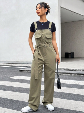 Women's Workwear Overall Jumpsuit With Straps
