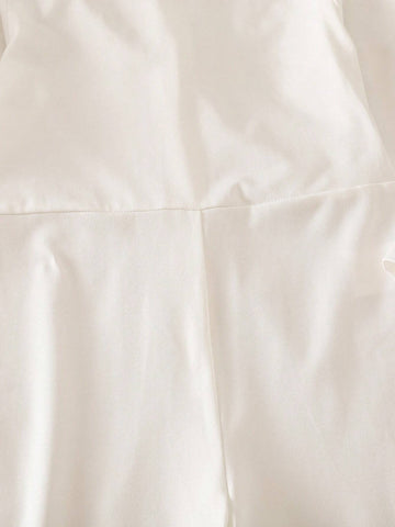 Young Girl Cartoon Print Sleeveless Jumpsuit