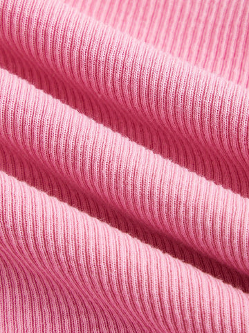 Contrast Grid Pattern Peter Pan Collar & Cuff Fitted T-Shirt And Skirt Set