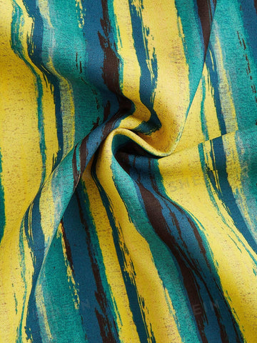 One Shoulder Sleeveless Striped Wide Leg Jumpsuit