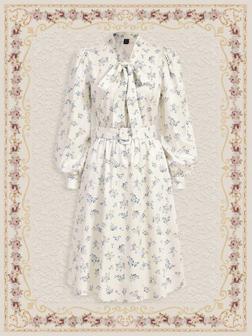 Women'S Floral Shirt And Skirt Two-Piece Set