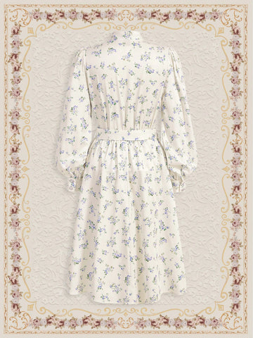 Women'S Floral Shirt And Skirt Two-Piece Set