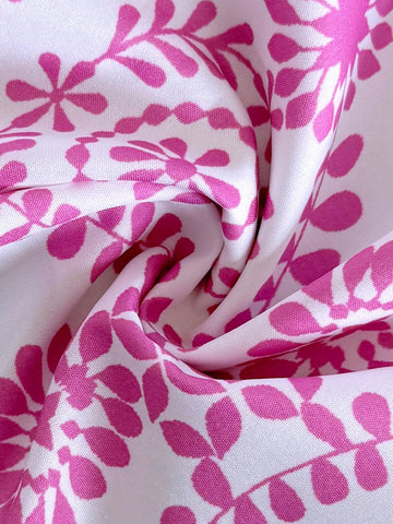 Blue & White Floral Vintage Pattern Romantic Casual Vacation Dress For Women