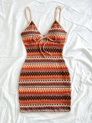 Women's Sleeveless Tie Front Striped Jumpsuit, Simple Casual